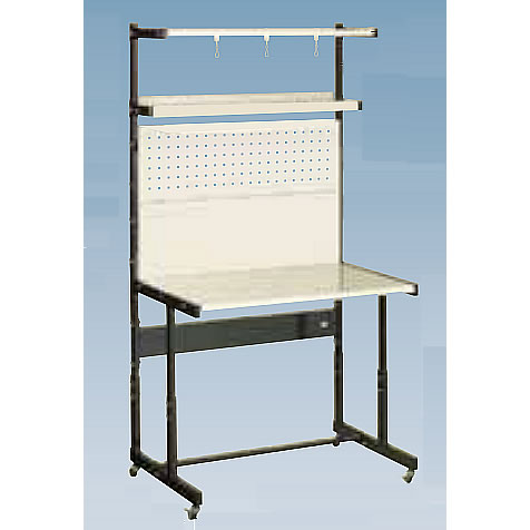 高さ調節式LED・ハンガーボード付き移動型作業台/M39TH-90CYS