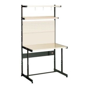 高さ調節式LED・ハンガーボード付き定置型作業台M39TH-90YS