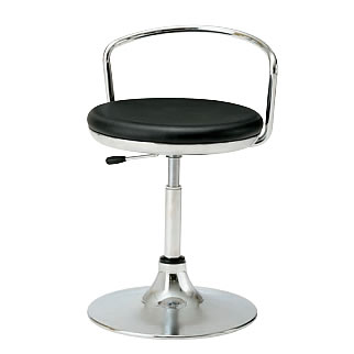 作業用チェア　円盤脚（背パイプ付）M536SM-113LZN