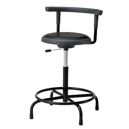 ブロー成型パッド付座高作業用チェア（ガス上下調節）M536WC-BPH22LZN