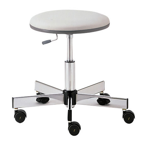 クリーンルーム作業丸椅子/M585L-200A