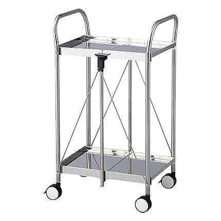 ステンレス折畳式二段ワゴン台車/M585SWT-21A