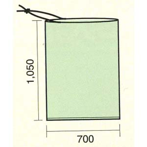 大型ポリゴミ袋閉じ紐付(W700×H1050)/M674PE-710GB