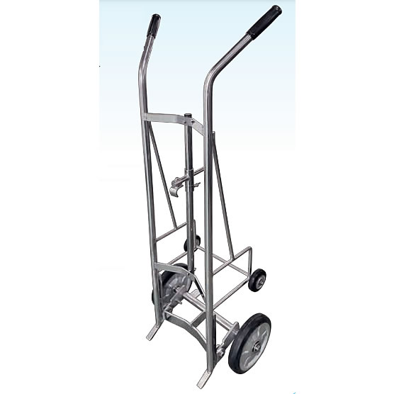 ステンレス製ドラム缶運搬台車(調整クランプ式)/MB25K298N-SUS