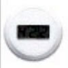 小型無線防水温度計(LCD表示電池駆動)白色/M3440WP-A-WS