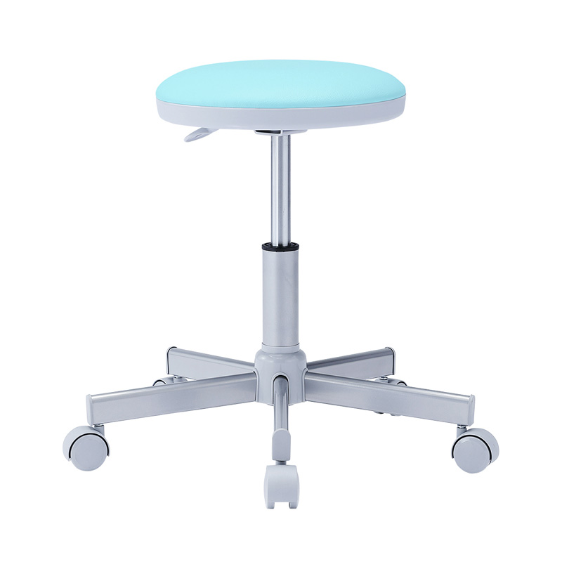 抗菌耐アルコール医療用作業丸椅子（グリーン）/M1375MUC-RD4V2S-GR