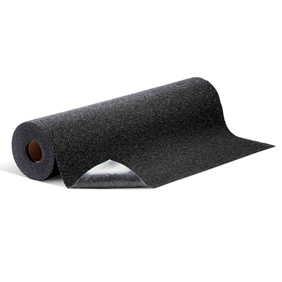 玄関用カーペットマット（91cm×7.6m）ハーバー柄/ブラック/M2329NK-P913X25P-BK