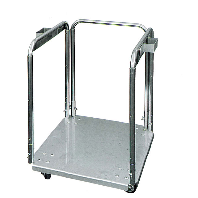 ステンレス製ゴミ袋マグネットホルダー付きゴミ回収台車/M2431B-5050M