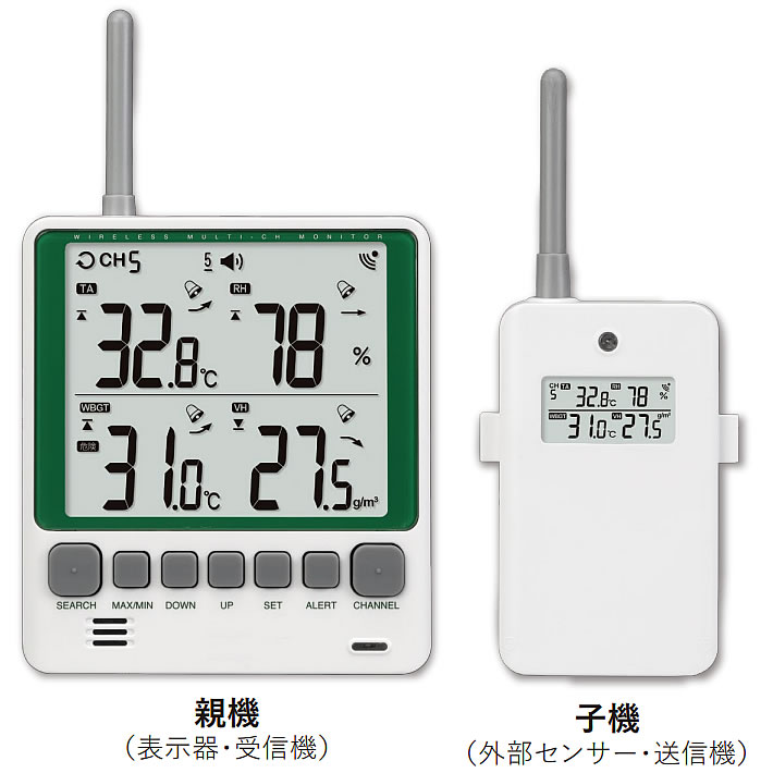 無線温湿度計(親機子機セット)/M2D-5664-SA