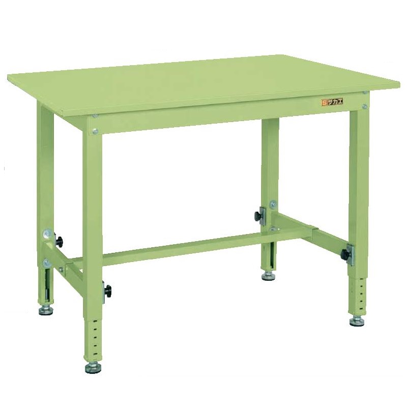 高さ調整中量作業台　リノリューム天板（900×600×740～1040）/M350KT400-096FENS