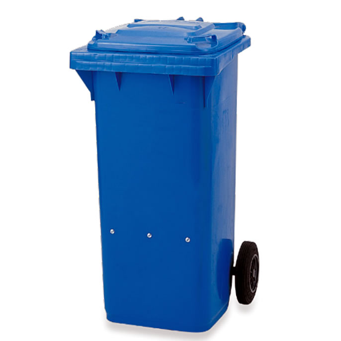 食品廃棄用水切り付きバルブ式ゴミ箱（100L）ブルー/M458WP-167LPCY-BL