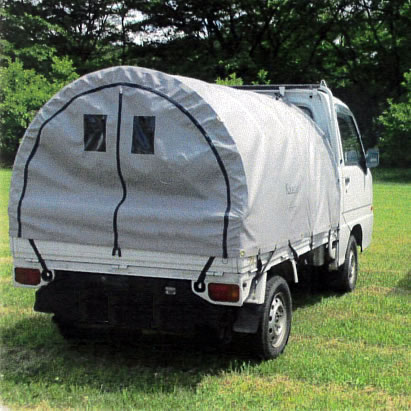 軽トラドーム型荷台テント(グレー色)/M512KT-141019N