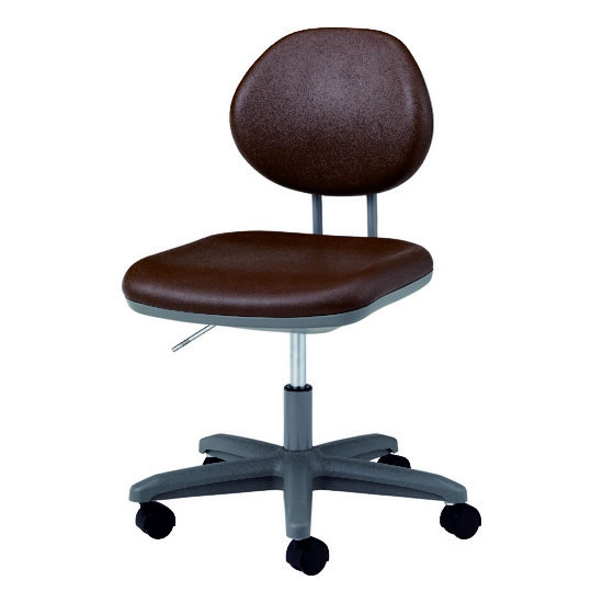 背もたれ付き導電チェア（ブラック）/M536EC-EL6LZN-BK