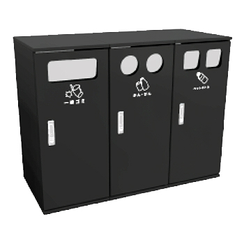スチール製リサイクルゴミ箱　ブラック　60L（一般ゴミ用）/MB21LDB-100SK
