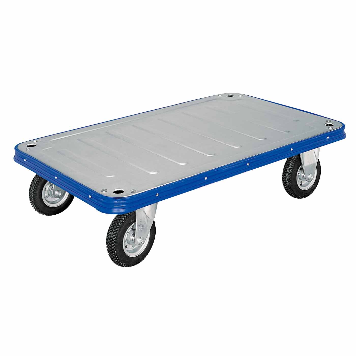 大型スチール平台車（750×1200）ゴム車輪/MC63VR-200RS