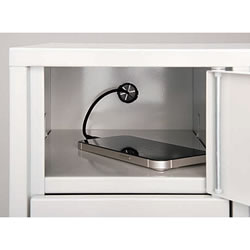 鍵付きスマホ貴重品セキュリティロッカー（配線穴付）/M2314EA