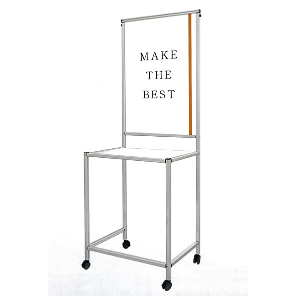 キャスター軽量作業台(指示書ボードA2付)白色/M3274AL48T-A2W