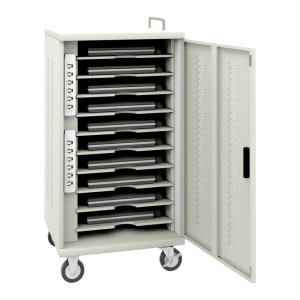 パソコン収納保管庫ワゴンカート(10台収納)/M4035NC-21SSG