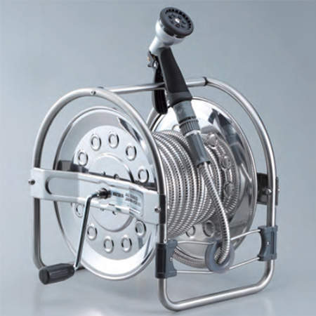 オールステンレスジャバラホースリール(内口径12mm×15m)/M486HR-96-15SUS