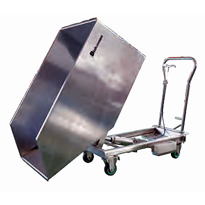 ステンレス反転投入台車150kg/MC30R-15SUS