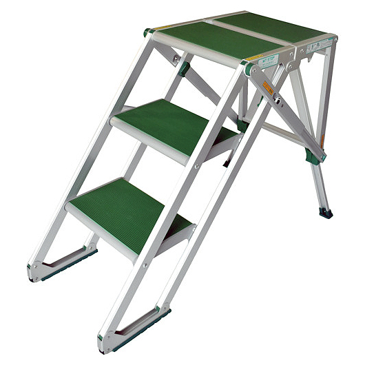 アルミ製折りたたみ3段高さ調整高所踏み台/MG3G-503AM