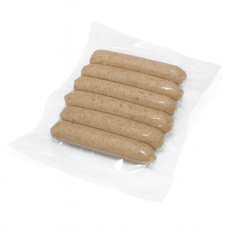 三方シール真空包装袋5層(ボイル100度30分冷凍－40度Vノッチ)0.065×150×200mm(2,500枚)/M1291GPB-S61520N