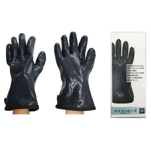 耐熱耐寒防水シリコンゴムパイルインナー付手袋/M1758HR-4620PLG