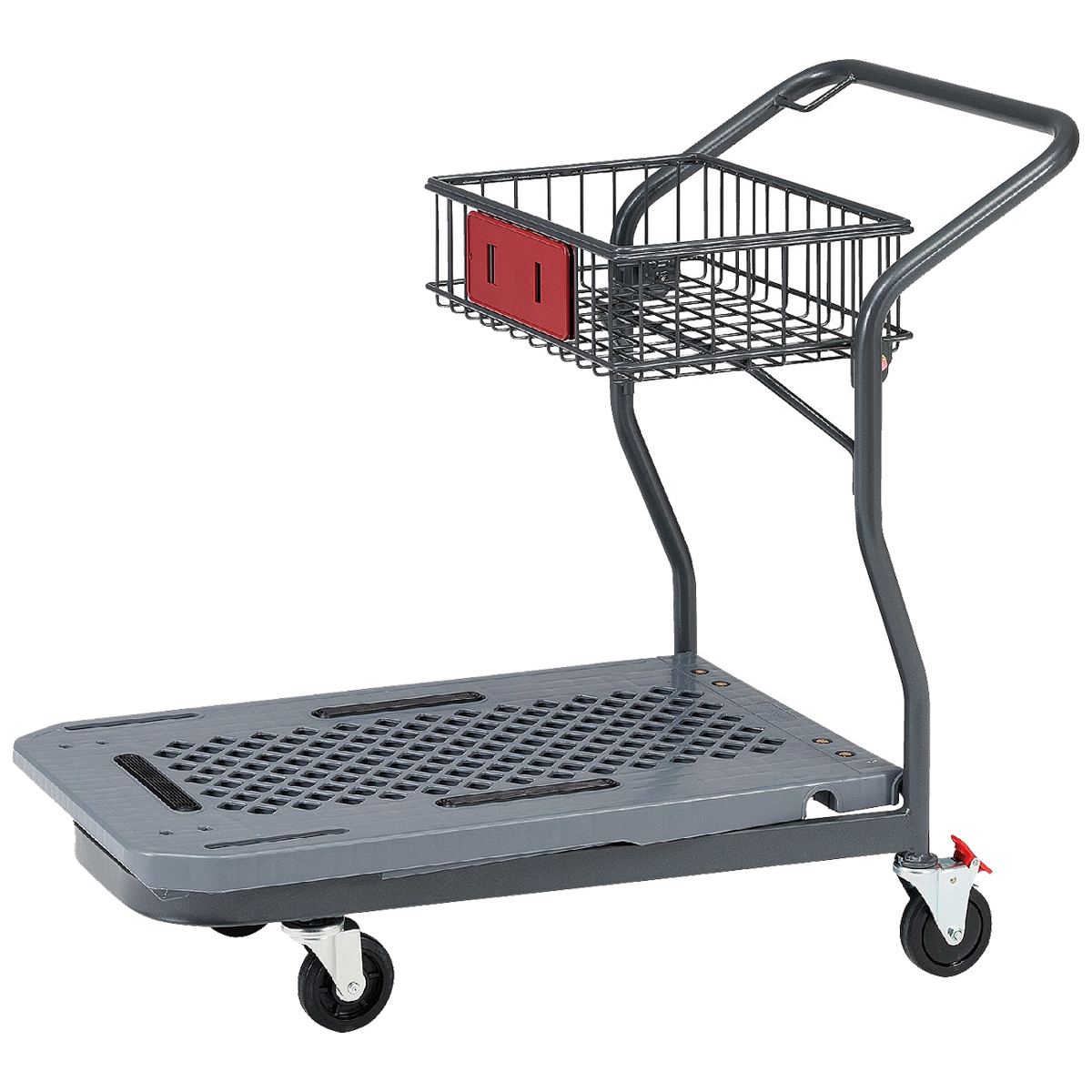 ネスティング二段台車(小物入バスケット付)/M2314K-325K