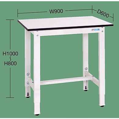 高さ調整式軽量作業台(H800～1000mm)均等荷重200kg/M350NKK8-096LW