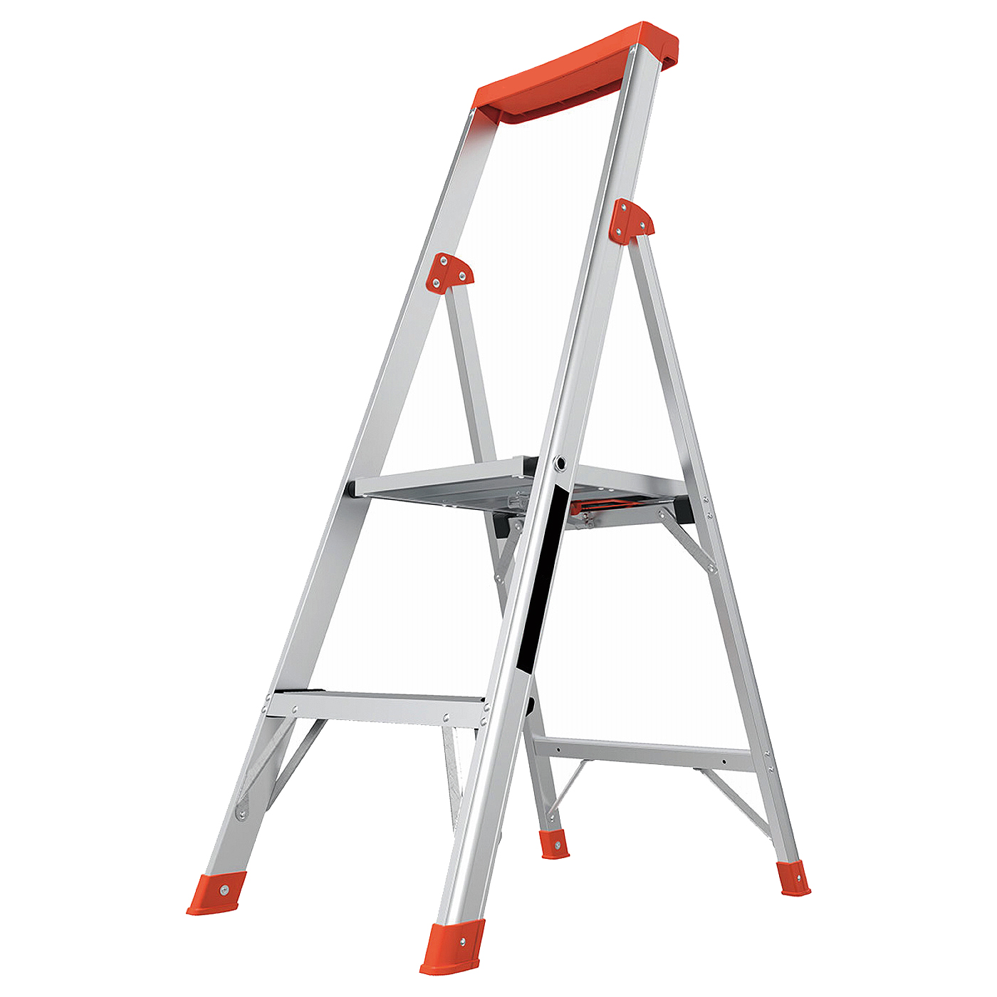 アルミ製上枠付き脚立2段/M380FNL-15272H