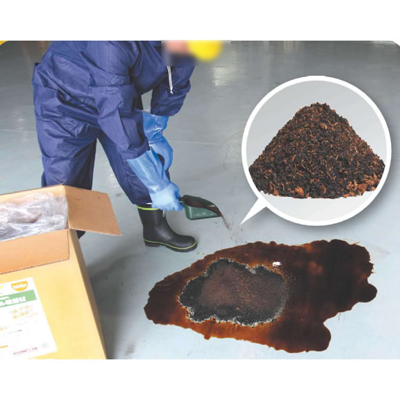 天然素材100%ヤシガラ散布型オイル吸着剤500g紙袋入/M4212NP-500G