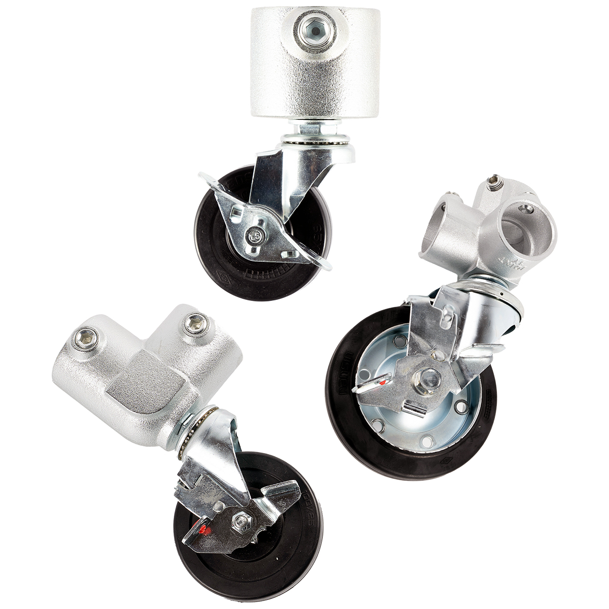 屋内用単管パイプ自在キャスター金具カップ型（φ100mm）/M4227PJS-EG141C100J