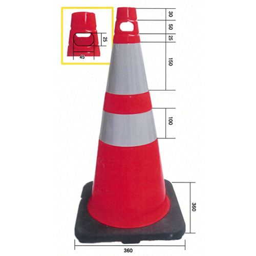 高耐久PVC取っ手付コーン/M4298PVC-H710M