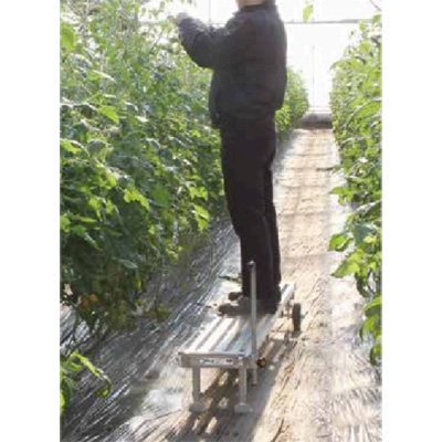 アルミロングタイヤ付踏台(ノーパンクタイヤ付)/M453L-1800NPH