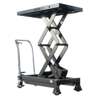 高揚程手動油圧台車リフト均等荷重700kg(テーブル高H455〜H1500mm)/M463HL-1500HPL