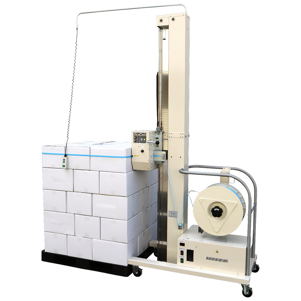 パレット積載物水平掛け（胴巻き）専用半自動梱包機（単相100V）バンド幅12mmMC22Q-511HE-12AC
