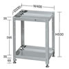 ステンレス小型作業台固定ワゴンＳＵＳ４３０/M350N4-4352S