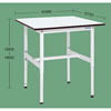上下伸縮高さ調整軽量作業台(均等荷重150kgメラミン天板H600-H900mm)/M350NKA-096MW