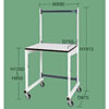 キャスター軽量組立高さ伸縮作業台(H907mm 均等荷重130kg)/M350TC-0975TBWDS
