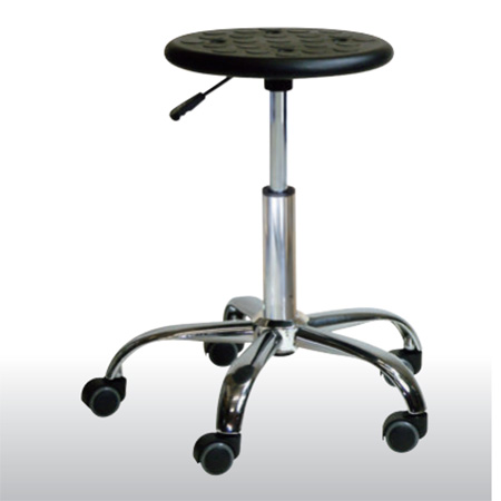 作業丸椅子ガスシリンダーキャスタータイプ(ブラック)/M1079RT-130L