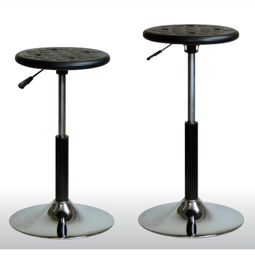 作業丸椅子ガスシリンダー昇降タイプ(ブラック)/M1089NT-190L