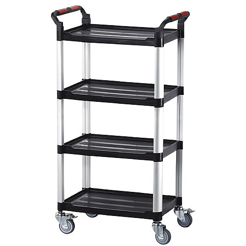 軽量アルミ樹脂ワゴン (プレート4段式)/M1304AT-708FW