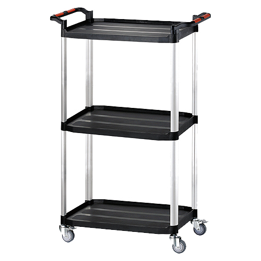 軽量アルミ樹脂ワゴン (プレート3段式)/M1304AT-909E3W