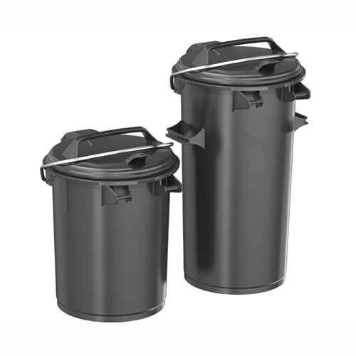 ドイツ製蓋ロック機能付ゴミ箱35Lグレー色/M2588GM-35LFT