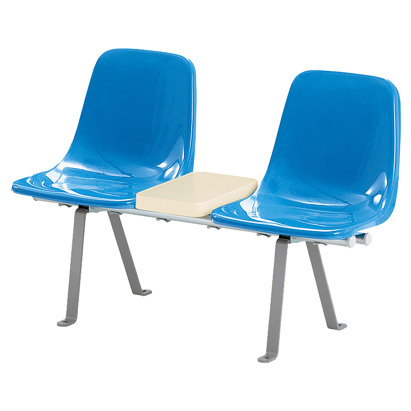 屋外用FRP成形2人掛けベンチ（アームレス・テーブル付き）/M3472GB-SN40M