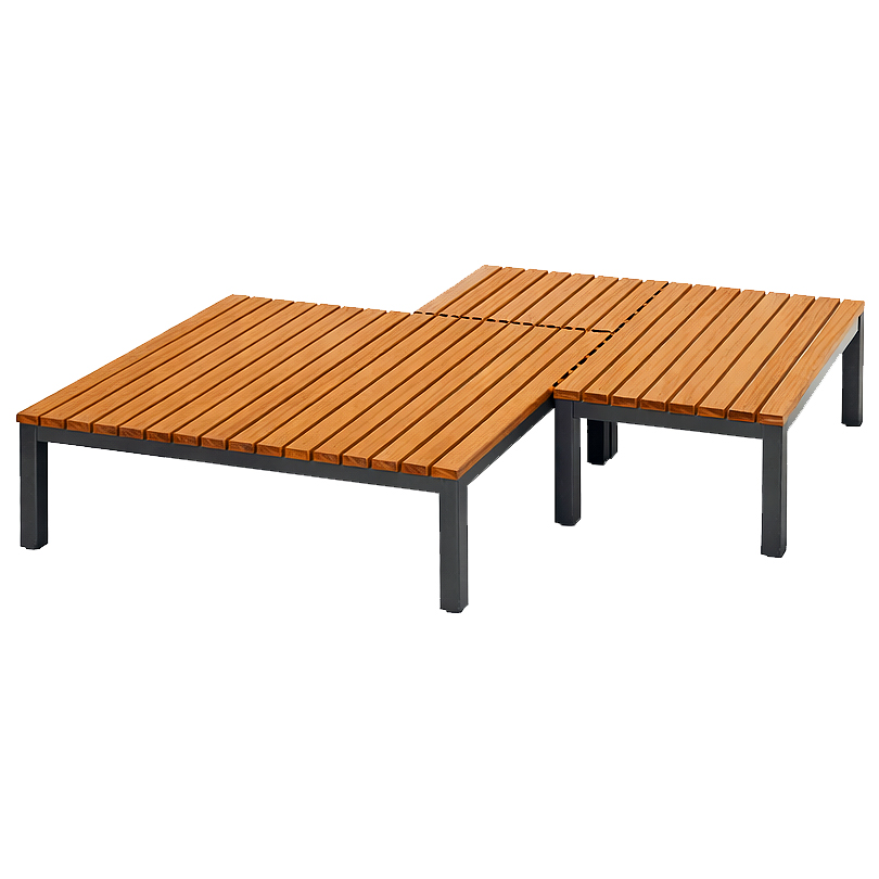 屋外ユニット縁台ベンチ（再生木材EMウッド）据置タイプ/M3472KE-R0600M-EM