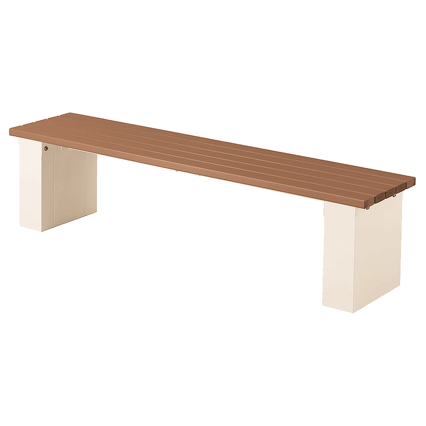 屋外対応ベンチ（再生木材EMウッド）1200mmフラットタイプ/M3472RB-SH1200M-EM