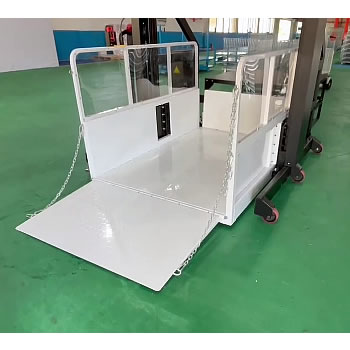 充電式段差解消移動式電動台車リフト(荷台寸法W1350×L2000mm)1TON/M4290EP-1TON