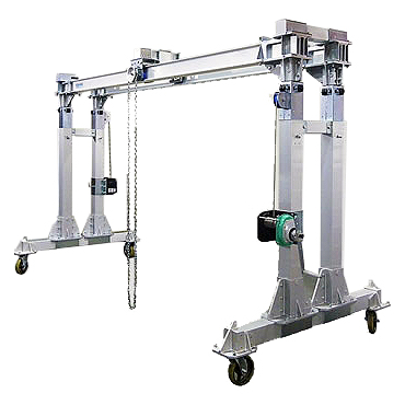 アルミ伸縮ダブルレール門型クレーン1500Kgクラブ式プレーントロリー/M42LGW35-SS30-PT-1500E