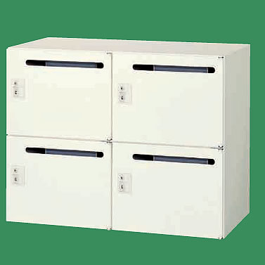 4人用上下兼用ロッカー投入口付（900×450×700）シリンダー錠/M4456QW45-S407P-S2